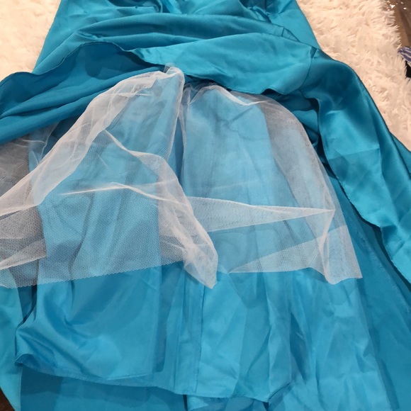 NWT David’s Bridal Satin Strapless Front and Back Pleated long dress - Picture 11 of 14